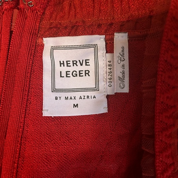 Herve leger tulle skirt red dress size M - Picture 4 of 5